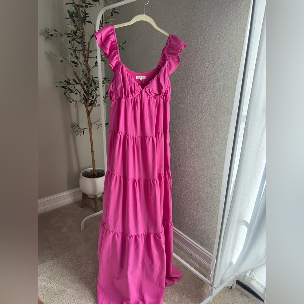 Free the Roses Pink Maxi Dress